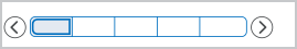 Figure: The focused level is highlighted inside the slider segment. 